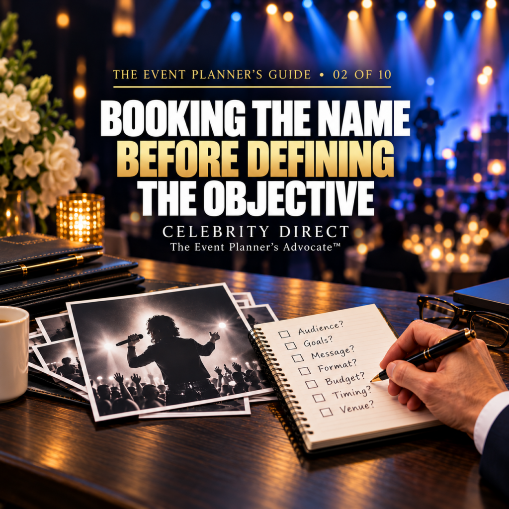 best advice for booking celebrity artists for corporate events
