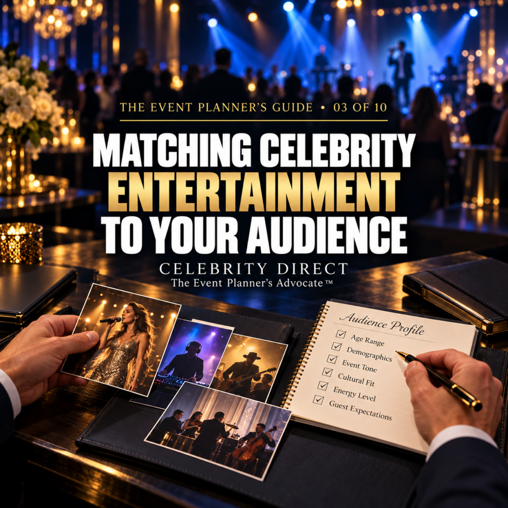 booking advice event planner's guide matching celebrity entertainment to your audience